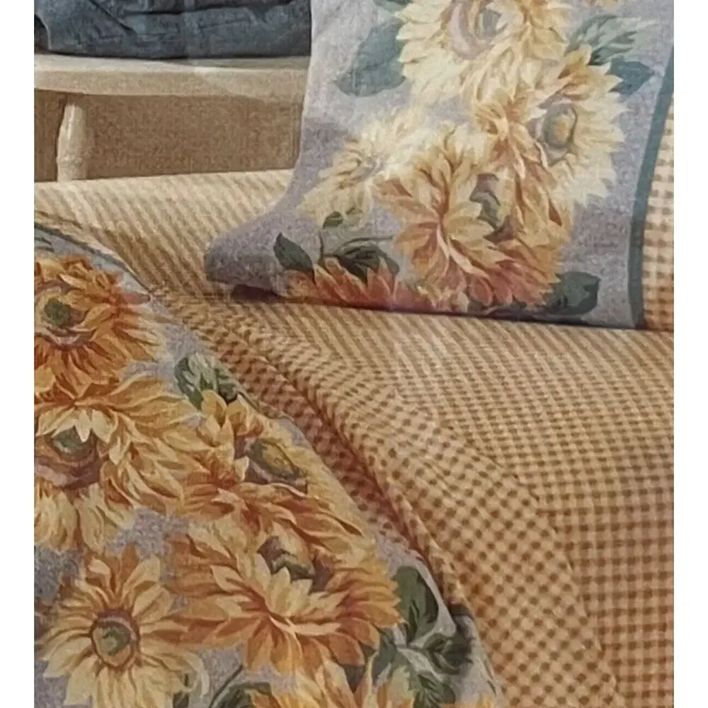 Vintage DreamStyles By Bibb Full Sheet Set Sunflowers Sunshine NOS NIP Pastels